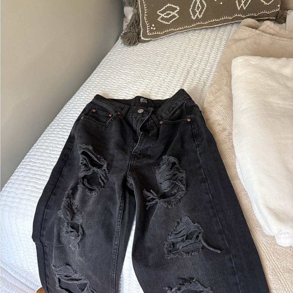 BDG Black Distressed High Rise Jeans